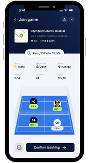 Court display, match tracking and schedules